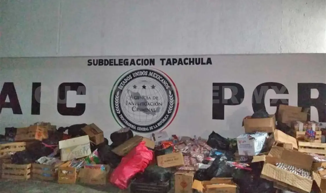 Decomisan media tonelada de pirotecnia