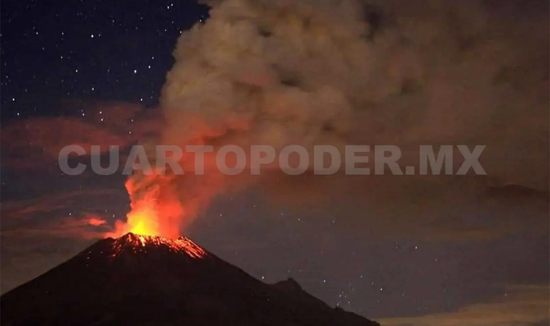 Suma Popocatépetl 123 exhalaciones
