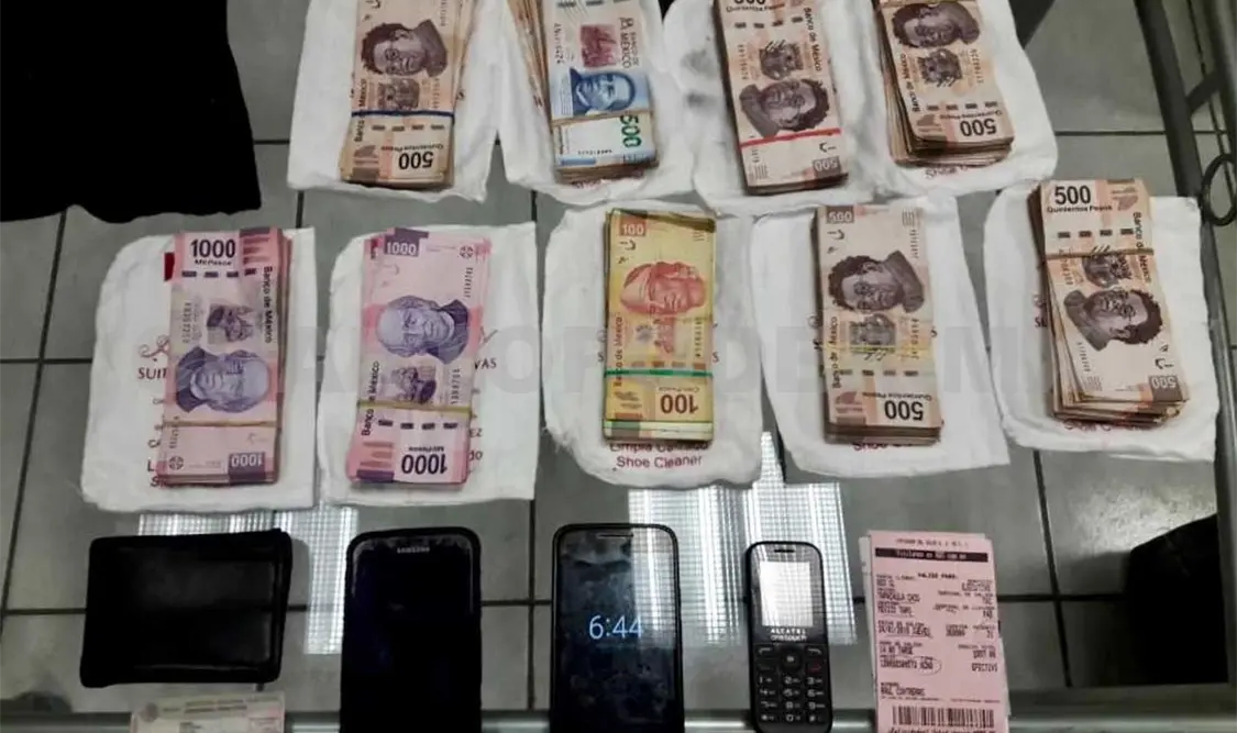 Detienen a sujeto con más de medio millón de pesos