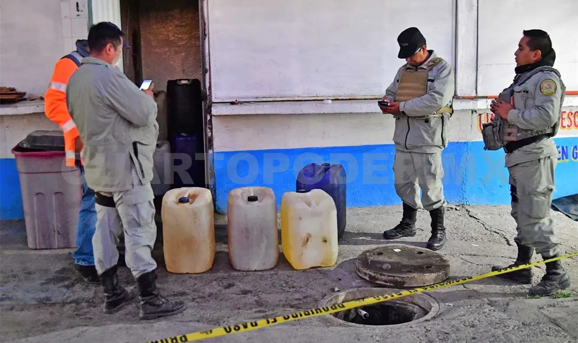 Detienen a cuatro por extracción ilegal de combustible