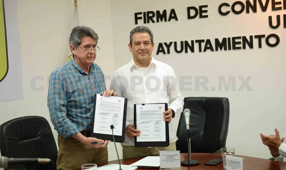 Firman Unach y Ayuntamiento convenio de colaboración