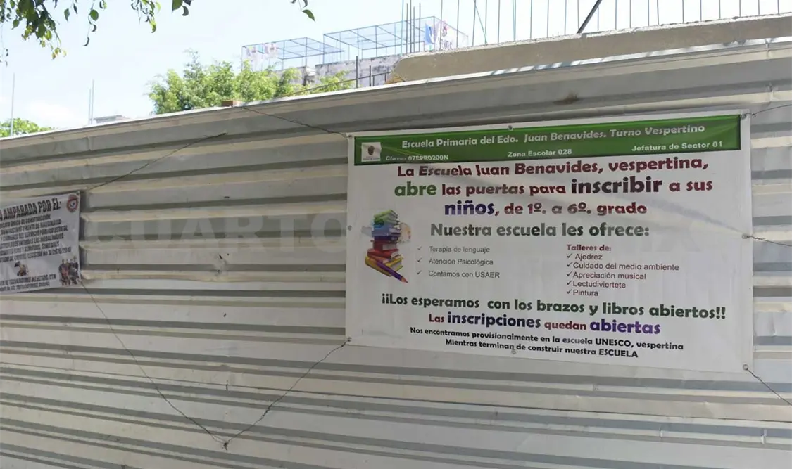 La Escuela Primaria Juan Benavides resultó afectada en su totalidad tras el terremoto. Guillermo Ramos / CP