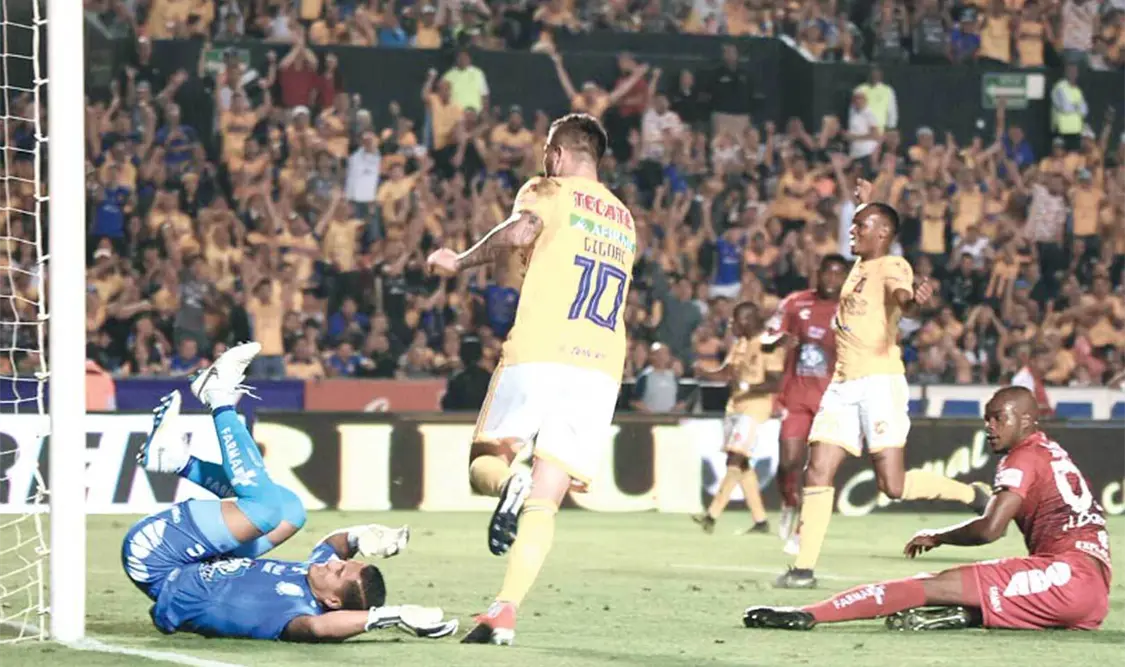 Tigres golea 3-0 a los Tuzos del Pachuca