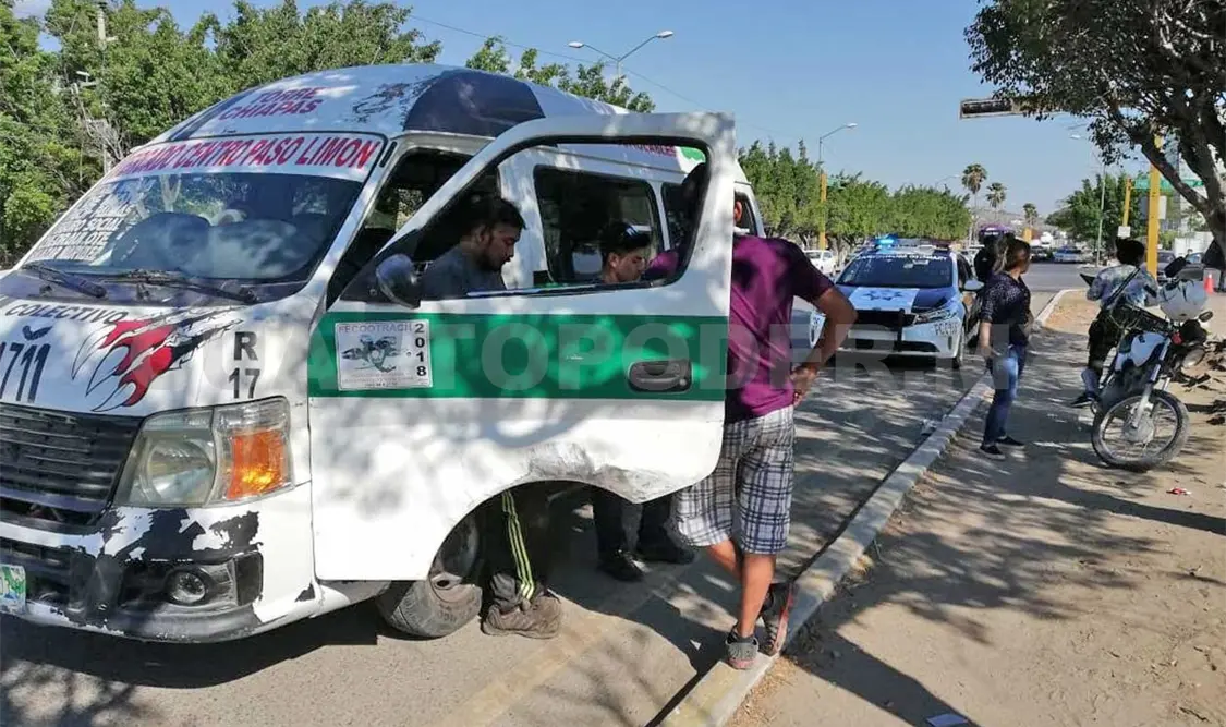 Colectivo “arremanga” a vehículo marca BMW