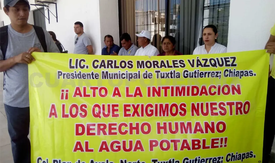 Habitantes exigen su derecho de acceso al agua