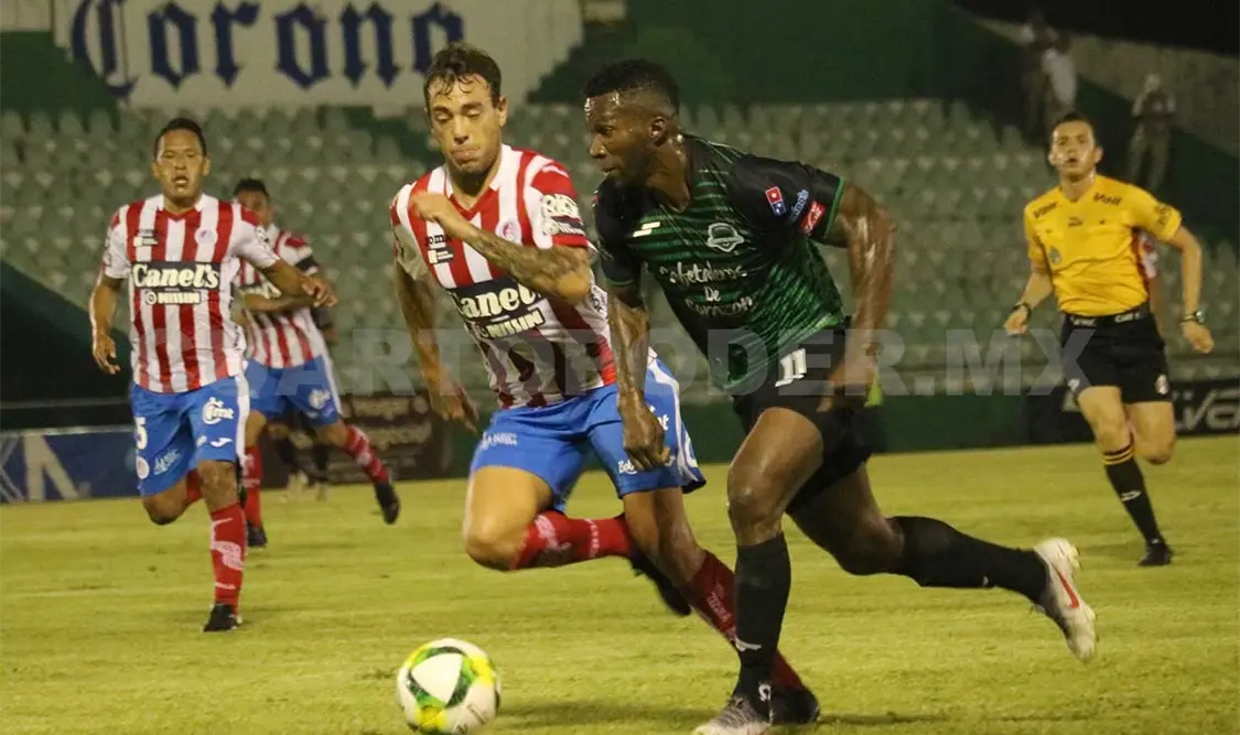 Tapachula rescató el empate a dos tantos ante Atlético San Luis, la noche de este viernes en el estadio Olímpico, al arrancar la jornada 12. Cortesía