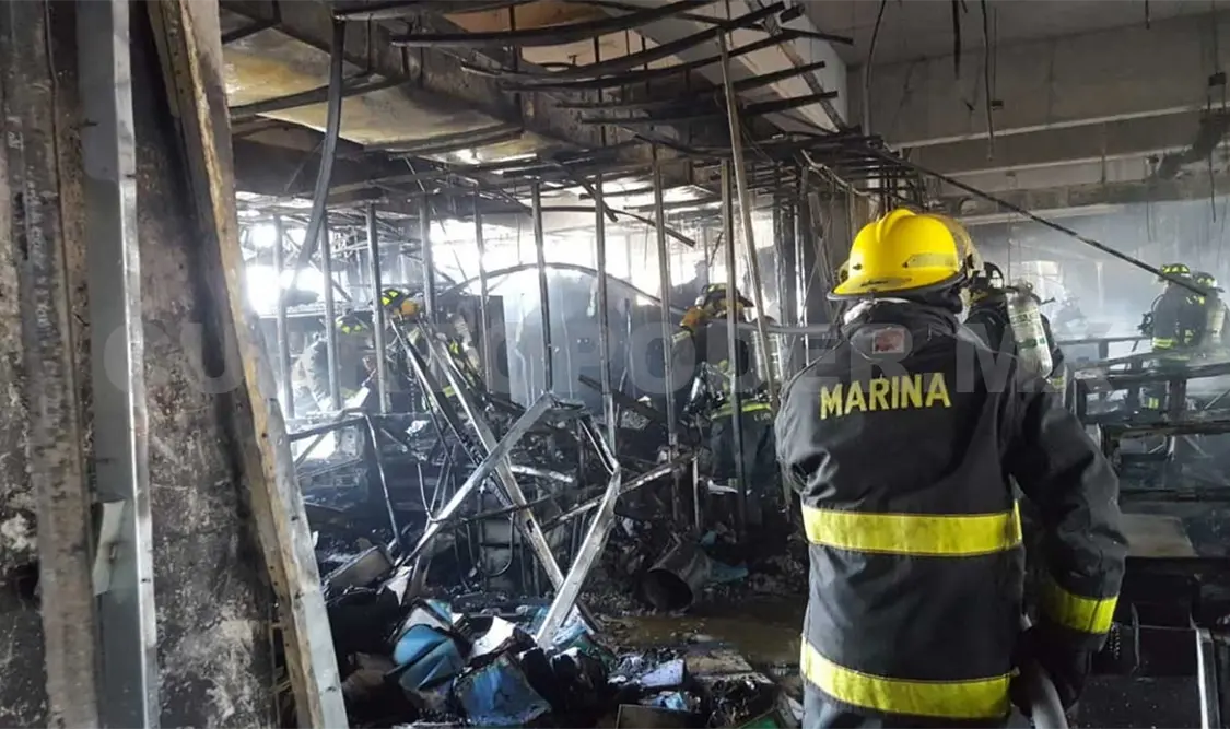 Sólo daños materiales por incendio en inmueble de Conagua