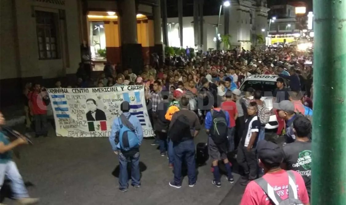 Los migrantes afirmaron que seguirán la ruta de anteriores caravanas. Rafael Victorio / CP