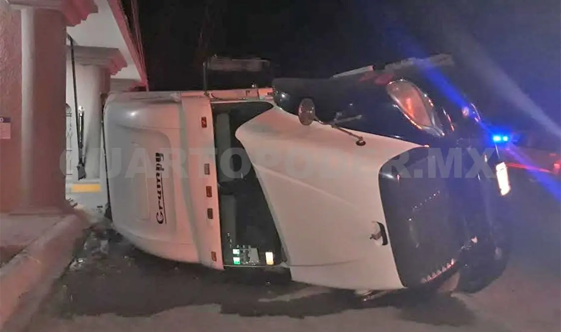 Coloso cargado con plátano se accidentó