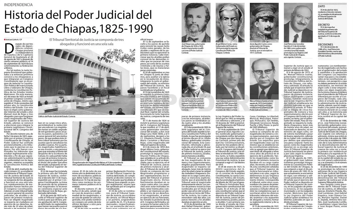 Historia del Poder Judicial del Estado de Chiapas,1825-1990