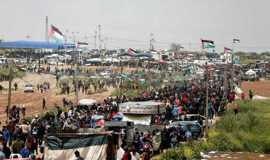 Los palestinos denominaron la protesta “marcha del millón”, que se esperaba multitudinaria y que coincide con el Día de la Tierra. Agencias