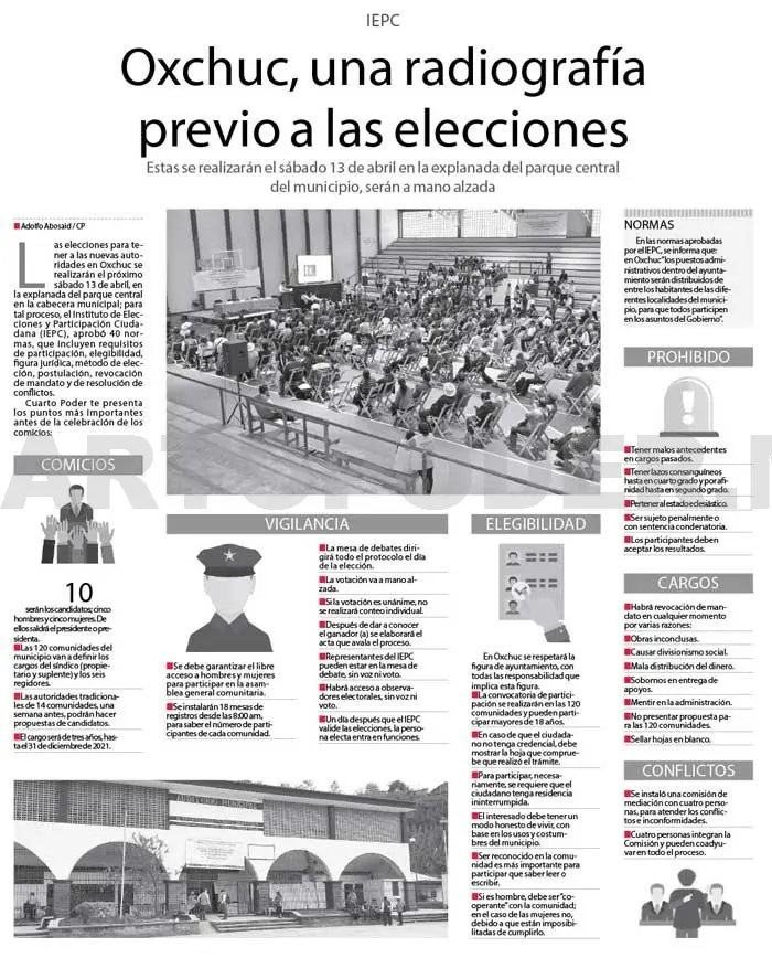 Oxchuc, una radiografía previo a las elecciones