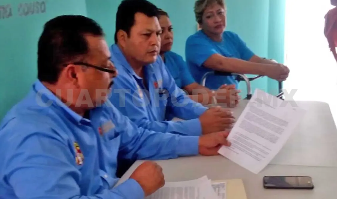 Los trabajadores señalan el desempeño de la dirigencia sindical en Chiapas. Rodolfo Flores / CP