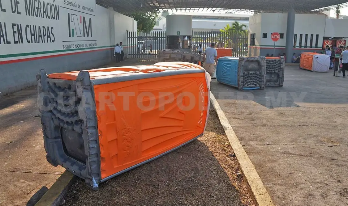Extranjeros vandalizan otra vez instalaciones del INM