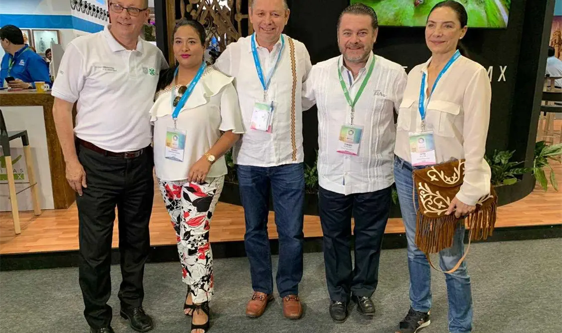 El presidente de la Canaco durante el Tianguis Turístico realizado en Acapulco, Guerrero. Adolfo Abosaid / CP