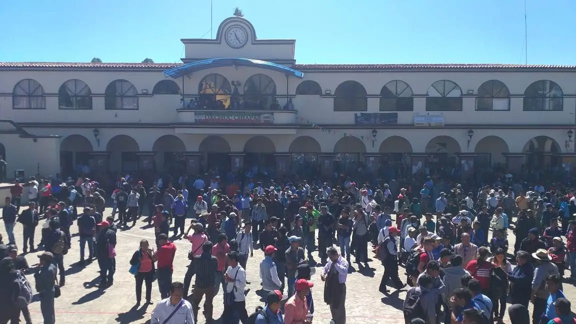 Hasta el momento se vive un ambiente de paz en el municipio de Oxchuc. Adolfo Abosaid/CP