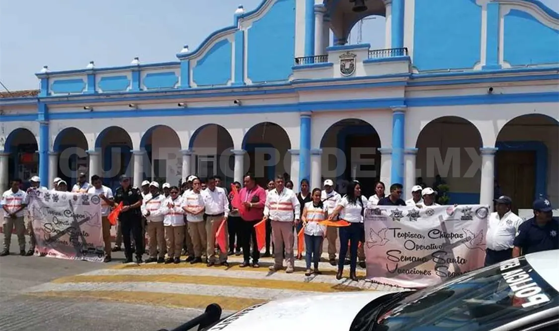Inauguran operativo de seguridad en Teopisca