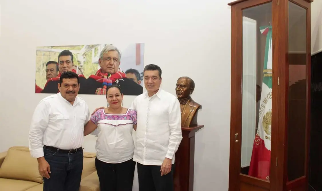 El gobernador se reunió con la secretaria de Bienestar federal, María Luisa Albores. CP