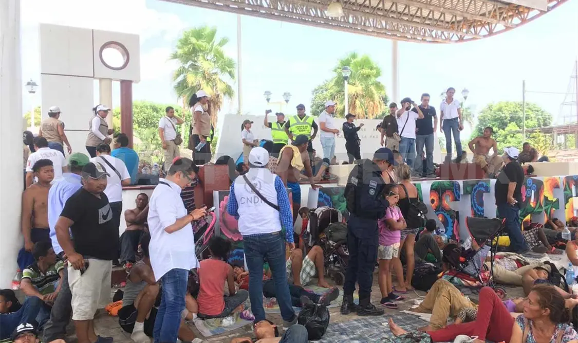 Migrantes causan desmanes