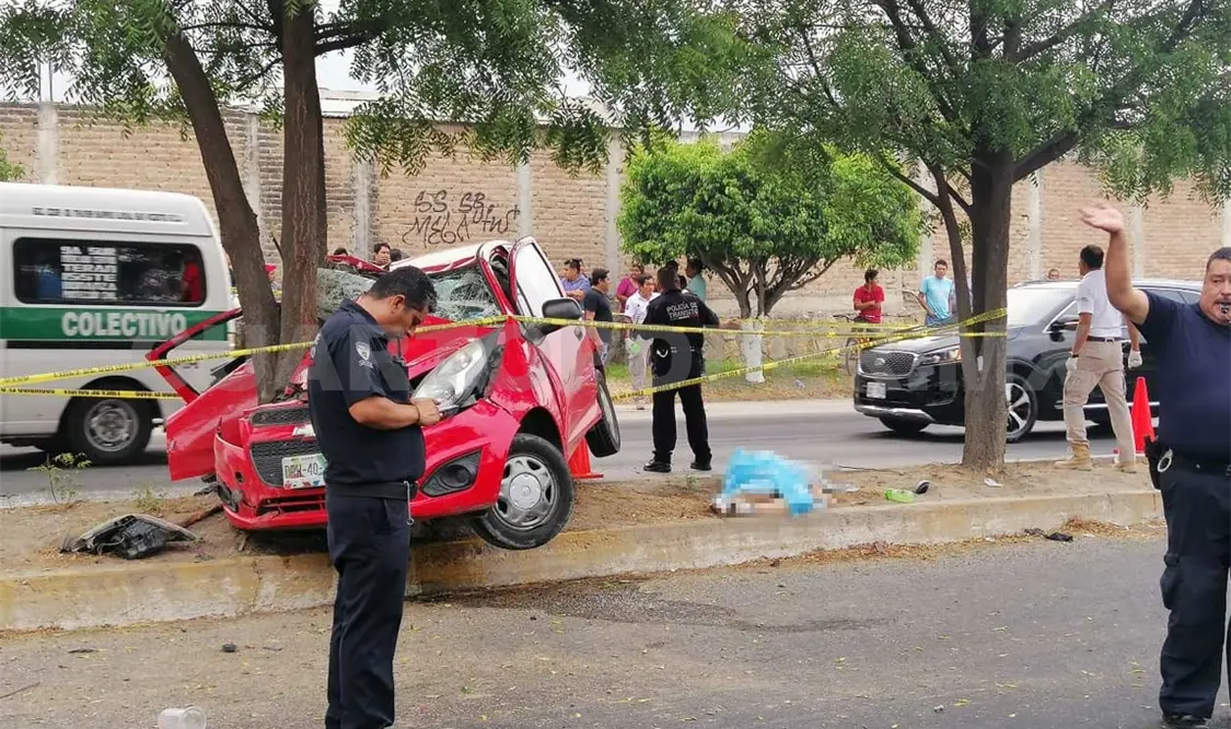 Muere conductora al impactar contra árbol