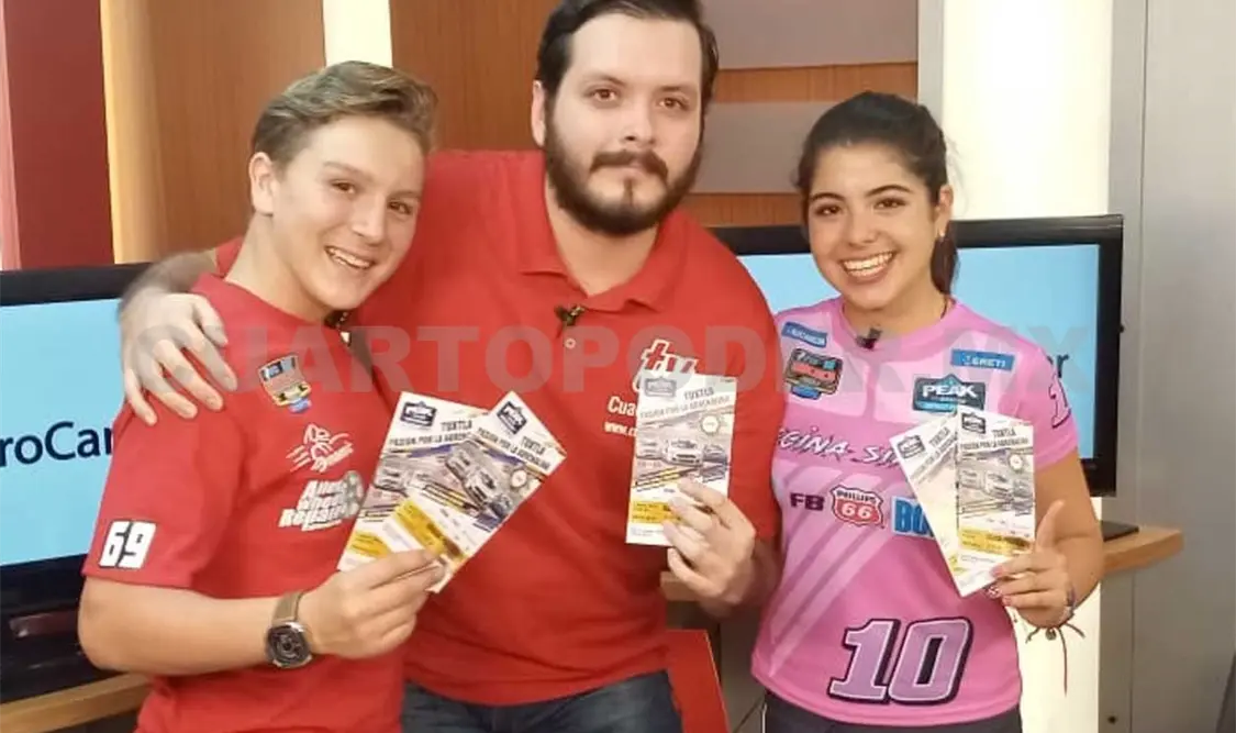 Paco Ablanedo y Regina Sirvent se dijeron ansiosos y listos para enfrentar la segunda fecha del campeonato el día de hoy en el Súper Óvalo Chiapas. Cortesía