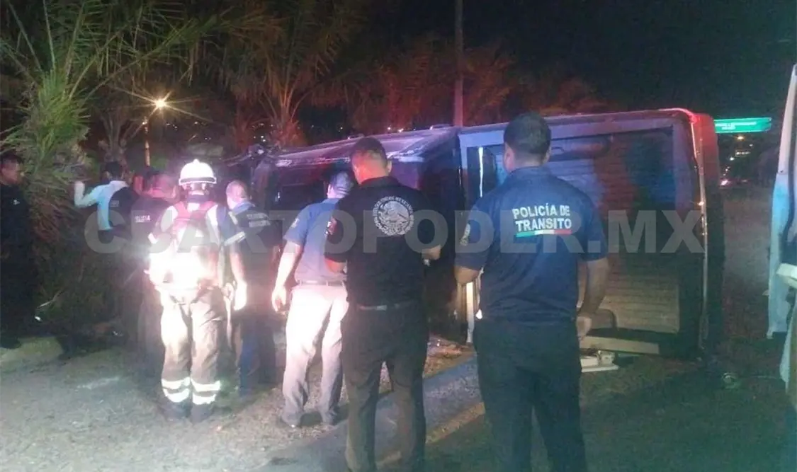 Ebrio conductor volcó en el Libramiento Norte