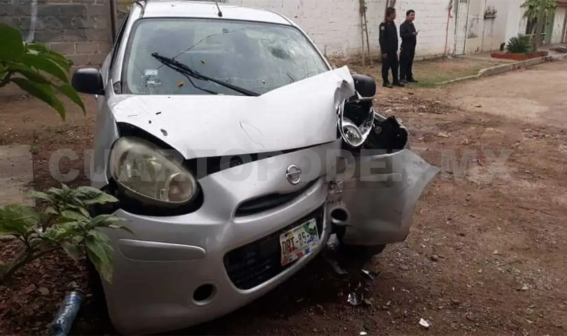 Chofer queda herido en choque