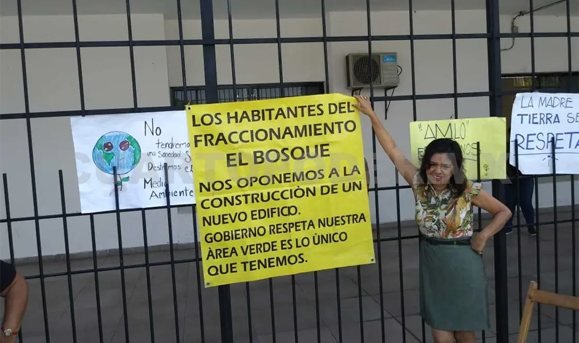 Respaldan petición de no quitar área verde