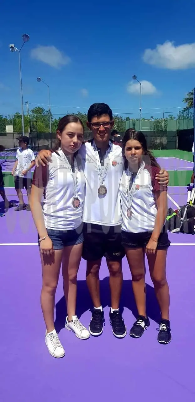 La delegación chiapaneca consiguió la medalla de oro en la modalidad de singles y una más de bronce en dobles femenil. Cortesía
