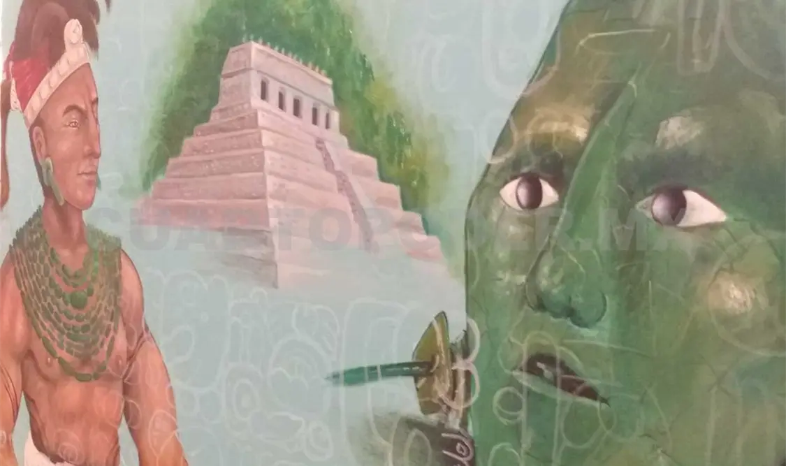 Pieza de Mike Román con la que participa en la muestra “Raíces, colores y tradiciones”. Darwin Mendoza