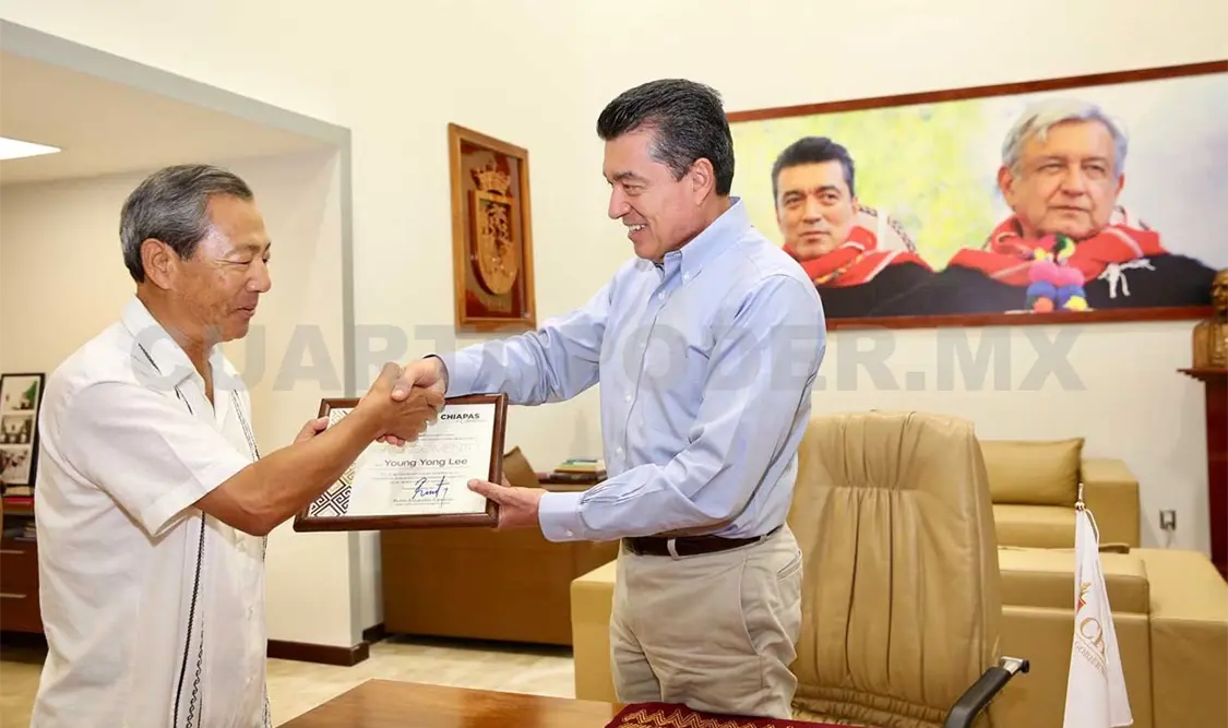 Reconoce REC compromiso de Young Yong con Chiapas