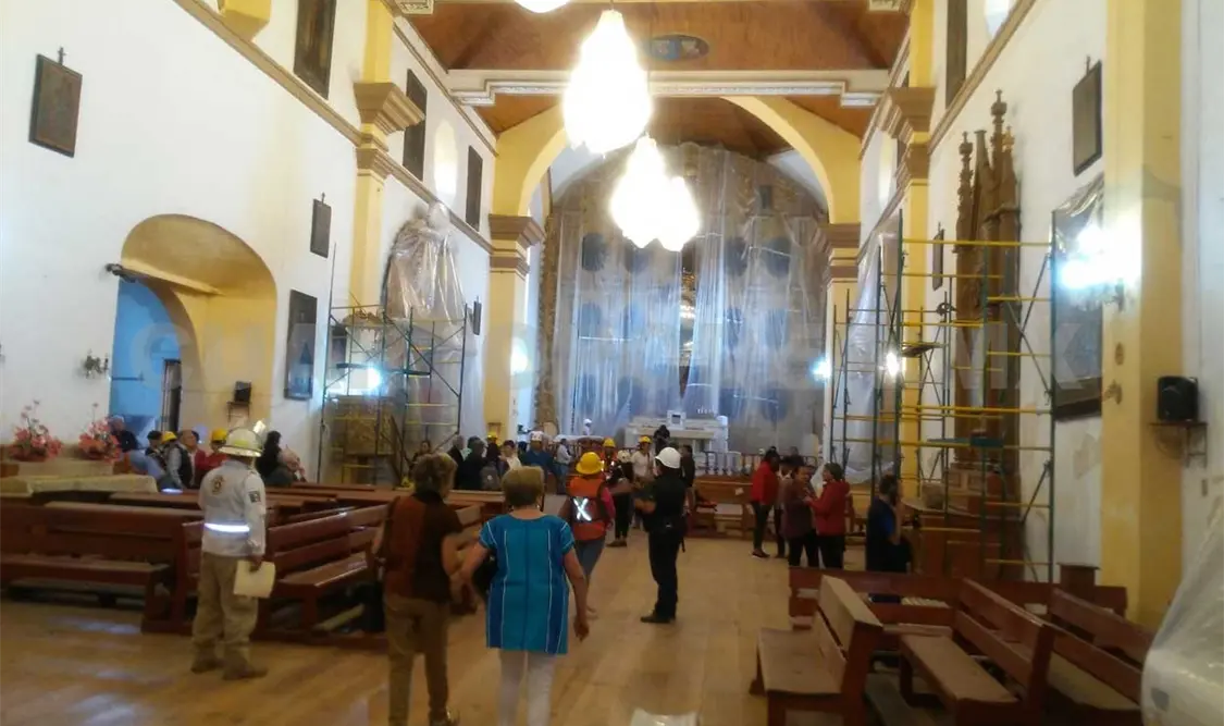 Reparan iluminación del templo de San Francisco