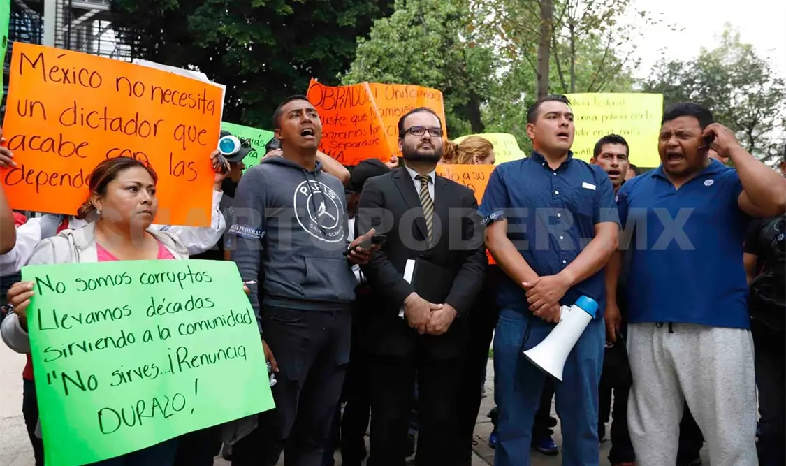 PF protesta frente al Senado