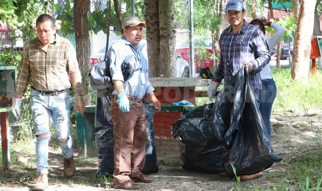 Durante la campaña se recolectaron plásticos y recipientes que puedan ser un foco de reproducción de vectores. CP
