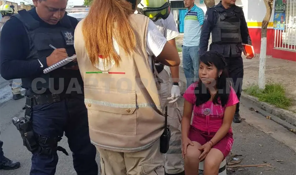 La jovencita de origen guatemalteco sólo resultó con golpes en el cuerpo al ser arrollada. Rafael Victorio / CP