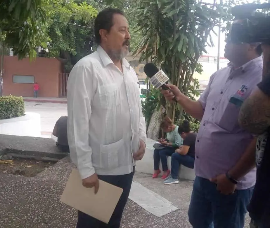 Francisco Gordillo Gordillo, representante ciudadano de la Asociación que encabezó la marcha. Rodolfo Flores/CP
