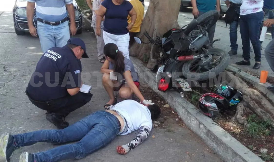 Vehículo “fantasma” embiste a motociclista