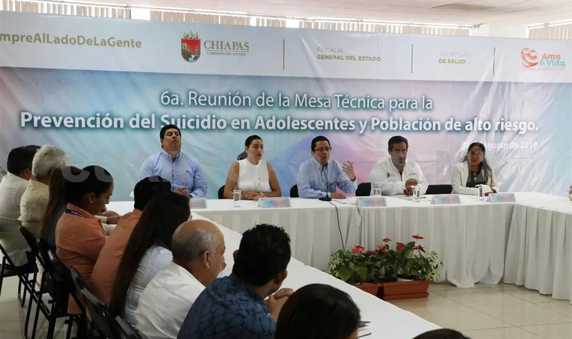 Encabeza fiscal Llaven Mesa Técnica para la Prevención del Suicidio