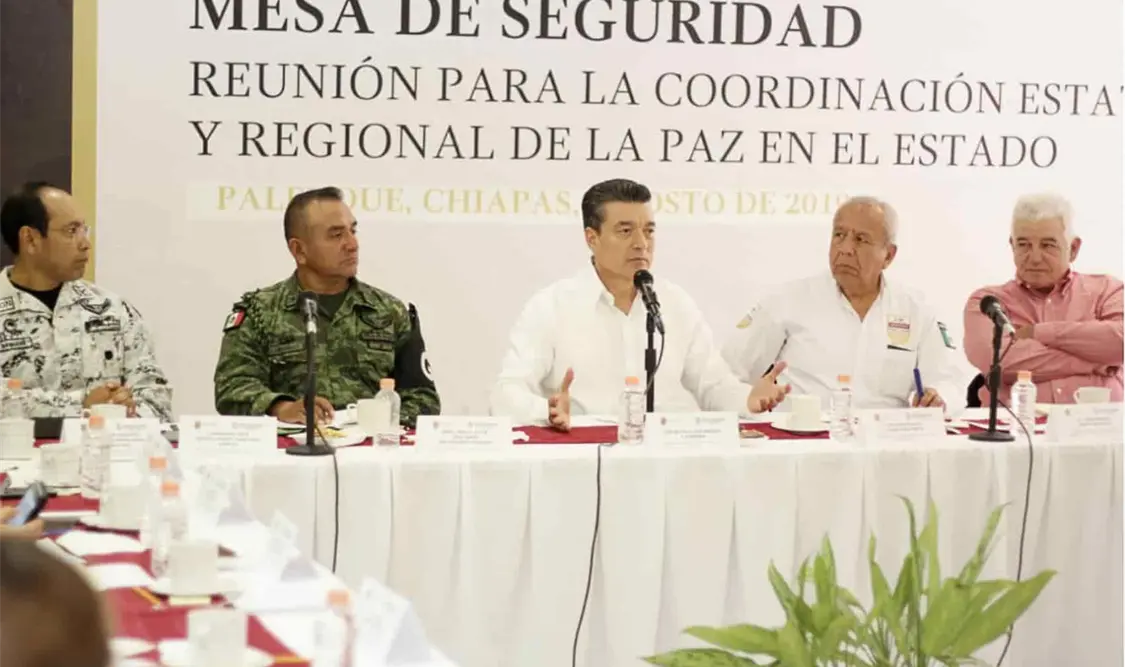 Escandón Cadenas encabezó la Reunión Regional y Estatal de la Mesa para la Construcción Estatal de la Paz en el municipio de Palenque. CP