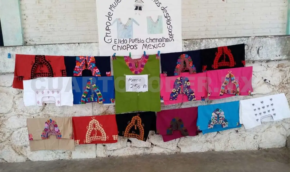 Bazar para desplazadas de Chenalhó
