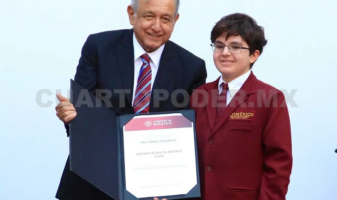 Niño ganador de Olimpiada pide apoyo a AMLO