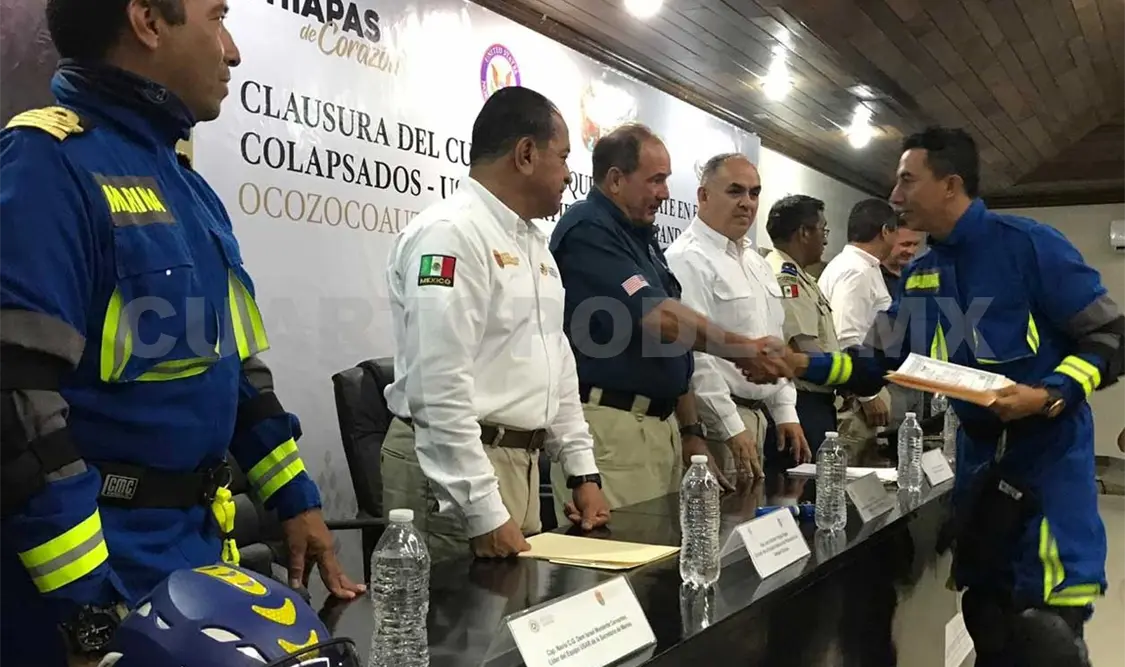 Concluye capacitación ante desastres sísmicos