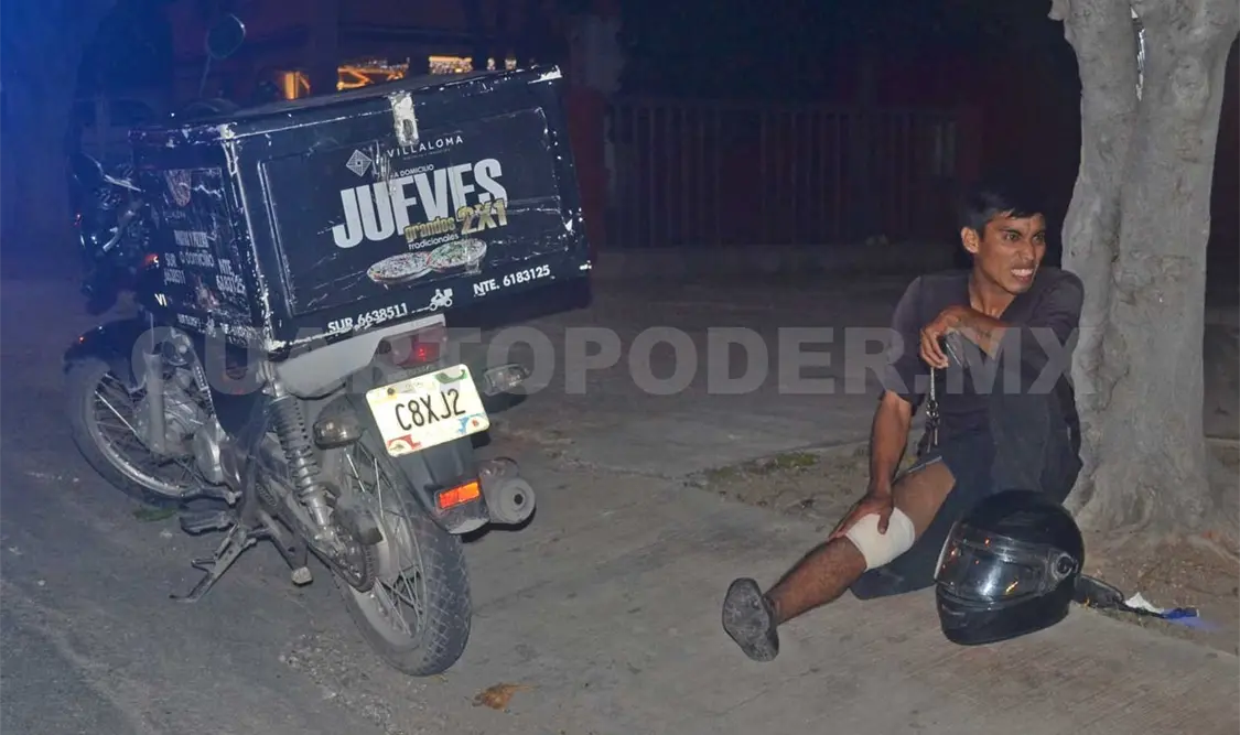 El percance ocurrió a eso de las 22:30 horas del viernes sobre el bulevar Belisario Dominguez y la 3ª calle Oriente de la colonia Terán en Tuxtla Gutiérrez. Rafael Cabrera / CP