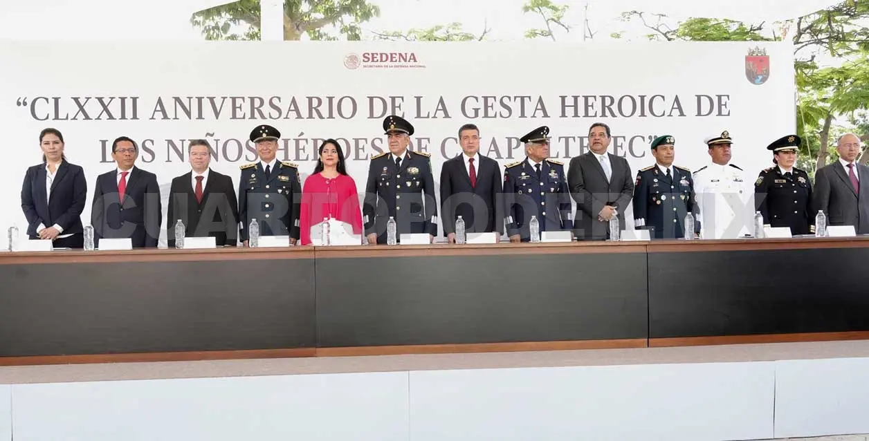 El mandatario durante la conmemoración del CLXXII Aniversario de la Gesta Heroica de los Niños Héroes de Chapultepec. CP