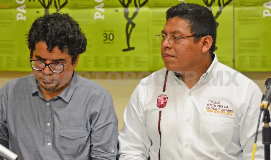 En la rueda de prensa en el Museo del Café de Chiapas. Darwin Mendoza
