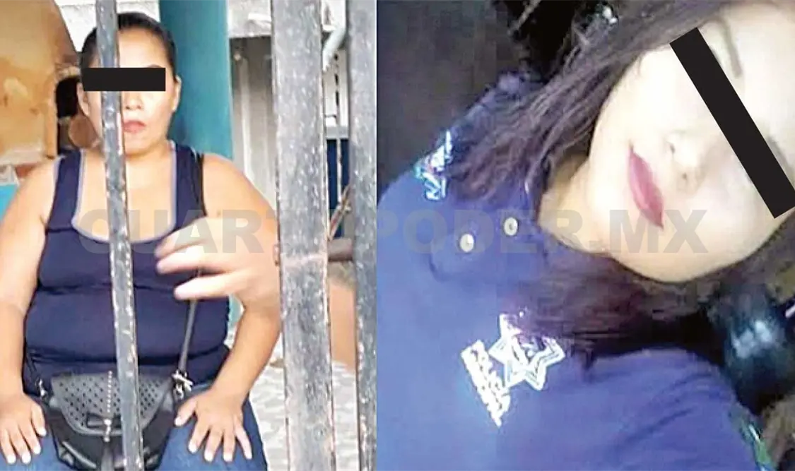 Oyuki, de camiseta, y Kendra, con el uniforme de la policía, ya fueron detenidas por la FGE. CP