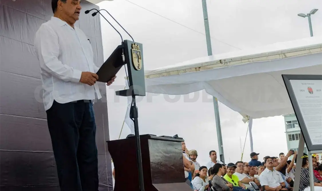 Trinidad Palacios ofreció un discurso durante la ceremonia recordando que somos mexicanos por decisión. CP