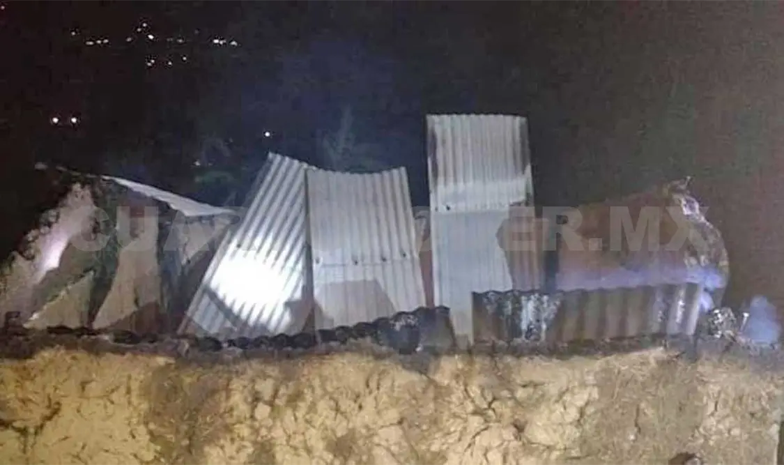 Mujer calcinada al incendiarse su casa
