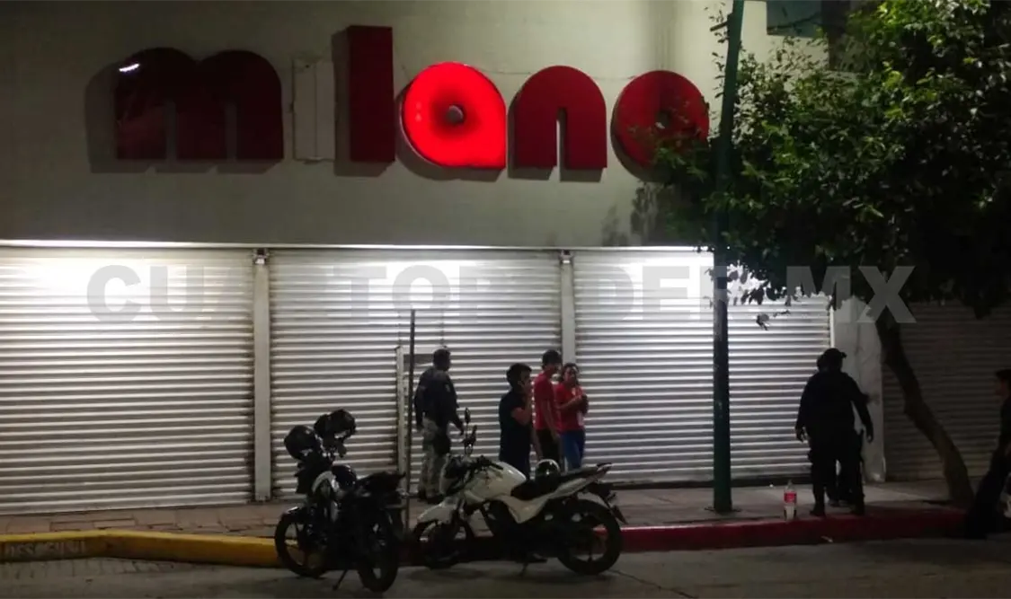 Pistoleros asaltan Milano y huyen con 40 mil pesos