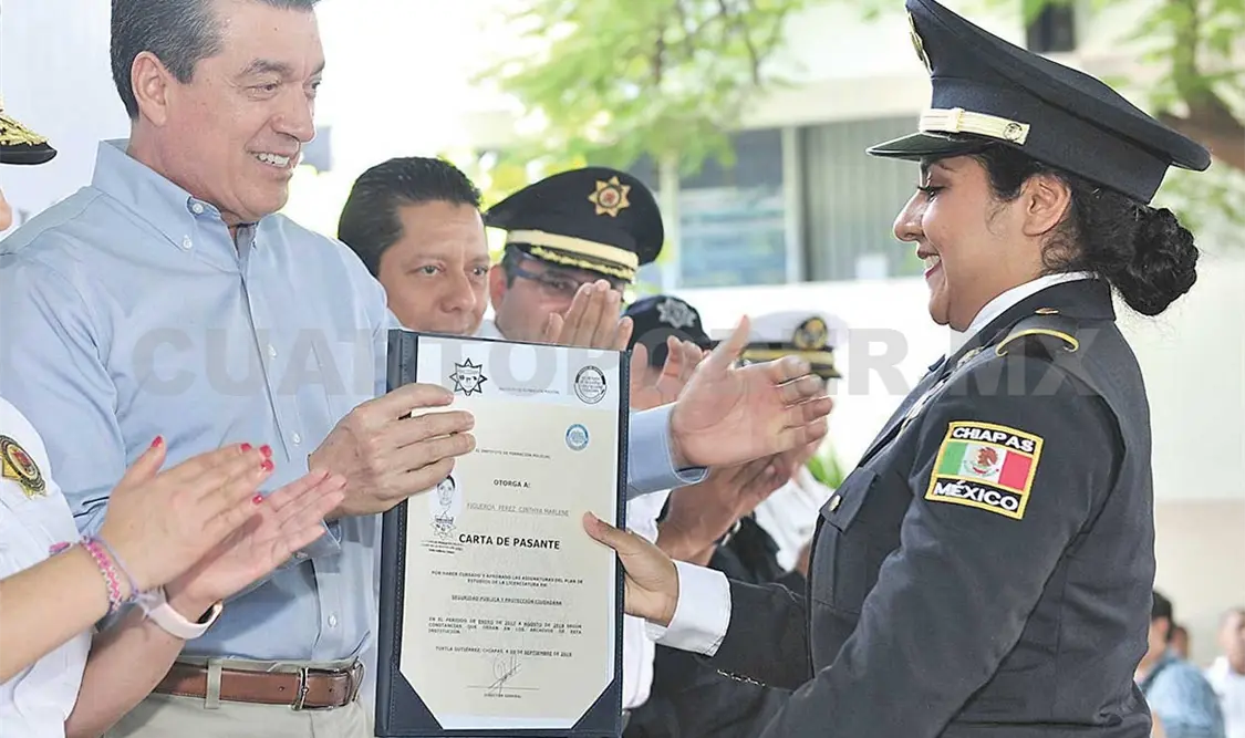 Reconoce gobierno labor de policías chiapanecos